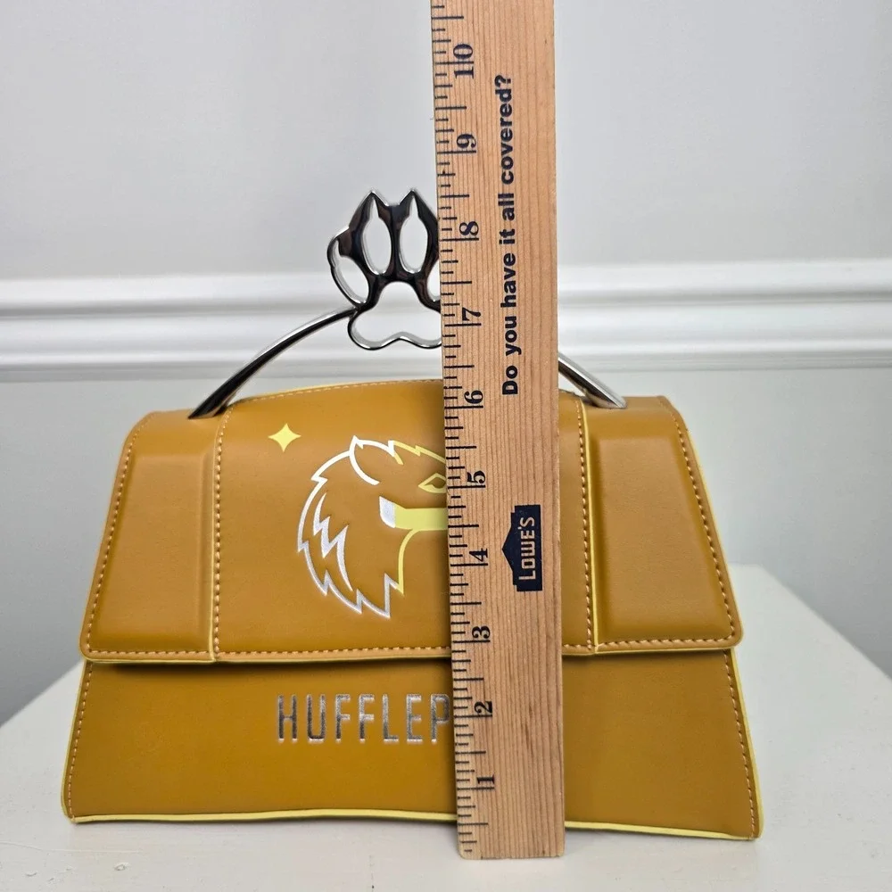 Harry Potter x Fred Segal Hufflepuff Handbag Yellow Faux Leather 9.5
